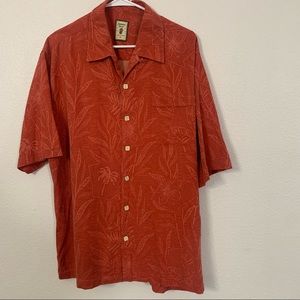 Jamaica Jaxx Authentic Island Style Silk Large Hawaiian Shirt Square Buttons